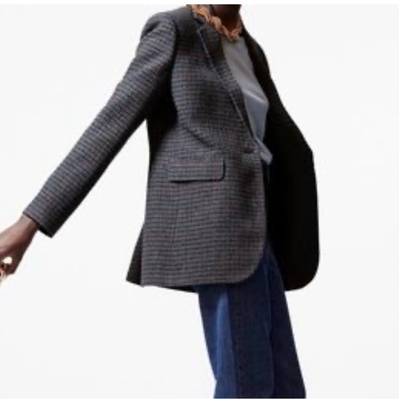 Zara Basic Women’s Plaid Blazer - Picture 6 of 6